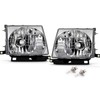 2Pcs Chrome Clear Headlight Assembly For 1997 1998 1999 2000