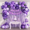 Purple Birthday Decorations for Women with Metallic Dark Pastel Purple