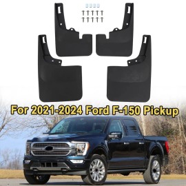 nic-473109 Splash Mud Guards Flaps For 2021-Up Ford F150 W/O Fender Flare