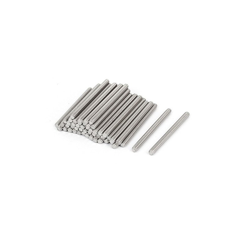 Sourcingmap M4 x 50mm 304 Stainless Steel Fully Threaded Rod