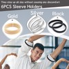 6-Pack Sleeve Holders for Women Men, Stretchy Metal Sleeve Garters,