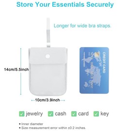 Travel Bra Wallet,Hidden Money Pouch with Adjustable Elastic Strap,Perfect Secret Pocket Protect Your Passport Credit Cards Valuables- Secure,Comfortable(Washable)