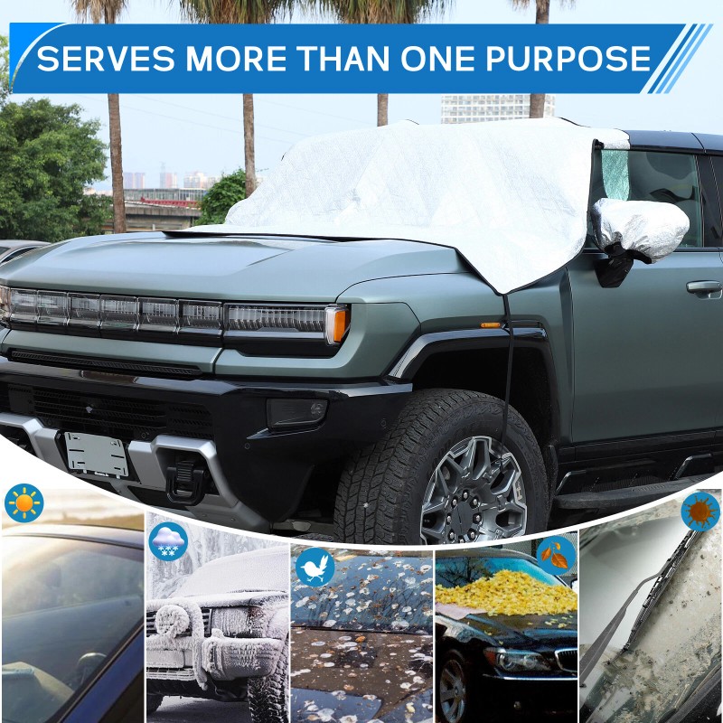 encar88_8 Front Windshield Snow Covers Sunshade Snow Shield Protector For