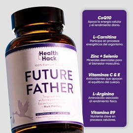 CoQ10 y L-Carnitina para Hombres con Zinc, Ginseng y Selenio | Health Hack