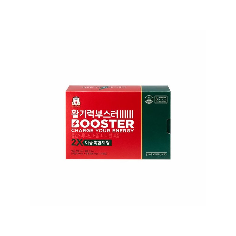 Jonggajang (정관장) 활기력 부스터(액상20ml+정제) 14개입 (Jung Kwan Jang) Vitality Booster