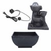 LED Illuminated Tabletop Waterfall Flowing Water Fountains with Ball for