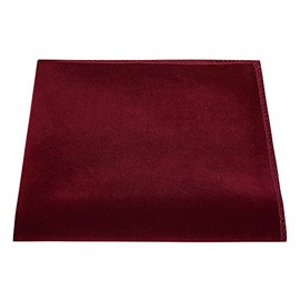 King & Priory Luxury Bordeaux Red Velvet Pocket Square