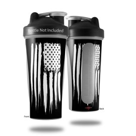 Skin Decal Wrap works with Blender Bottle 28oz Brushed USA American Flag (BOTTLE NOT INCLUDED)