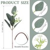 Janinka 90 Pcs Mixed Eucalyptus Leaves Stems Bulk Artificial Eucalyptus