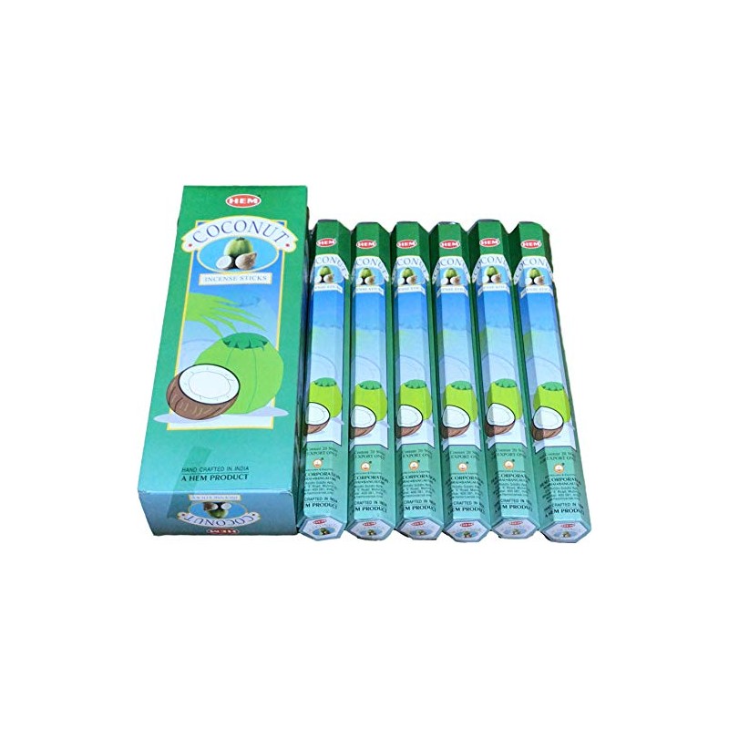 HEM HEM HEM COCONUT COCONUT STICKS Incense Sticks 6 Pack