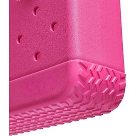 Urvczza Small Waterproof Rubber Beach Bag - Lightweight Foldable Tote for Women, Travel, Pool & Gym, Sandproof Washable (Rose Red)