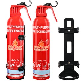 2 Pack Fire Extinguishers for Home, Car, Kitchen, Vehicle, Boat, Garage, Portable A, B, C, K Class Fire Extinguisher with Mount, Emergency Survival Extinguisher, Easy Access, Versatile Fire Protection