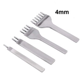 Leather Craft Tools Multi - Prong Punch 4 - Tool Set, 0.2 inches (4 mm) Pitch