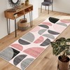 MUJOO Pink Runner Rug Washable,Boho 2x6 Area Rugs for Hallways