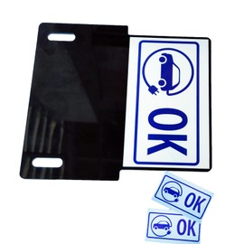 Electric Vehicle HOV OK Sticker Mount, License Plate Frame Stickers Holder [with 2pcs Stickers]