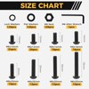 Homwin 512Pcs M6 Bolts and Nuts Kit, M6x10/12/14/16/20/25/30/35mm Button Head