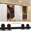 CCJH 7.5FT Sliding Barn Door Hardware Kit, Heavy Duty, Smoothly
