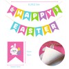 Adurself Happy Easter Burlap Look Fabric Banner, Pre-Assembled Canvas “HAPPY