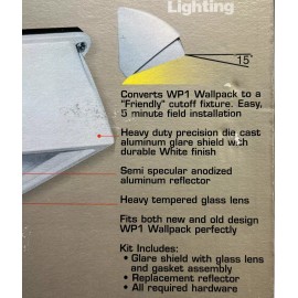 RAB Lighting WP1CORKW White WP1 Wall Pack Cutoff Retrofit Kit Convert WP1 wallpk