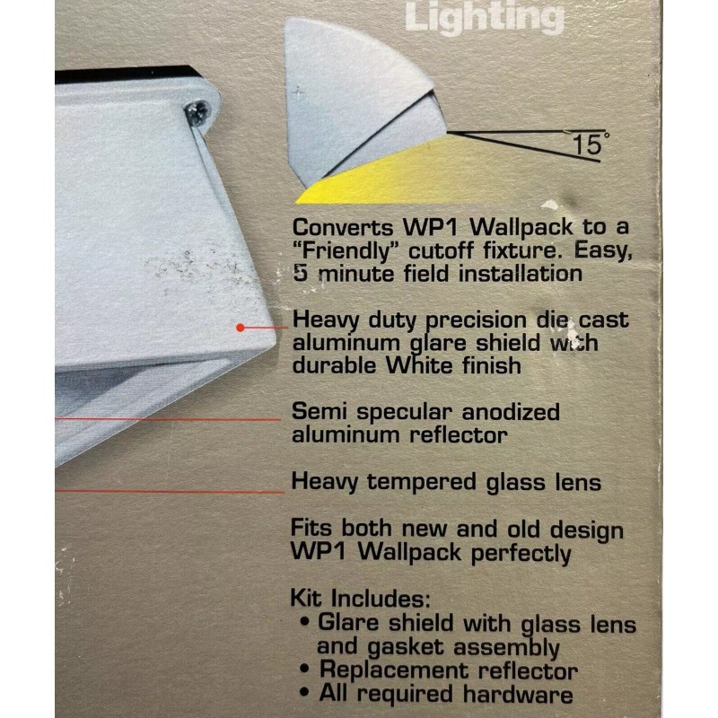 RAB Lighting WP1CORKW White WP1 Wall Pack Cutoff Retrofit Kit