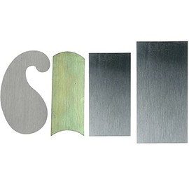 Cabinet Scraper Set of 4 Scrapers, 2 x Rectangle, 1 x Gooseneck and 1 x Curved Card Scraper, Shaped for Scraping Wood, Alternative to Sandpaper, Made by Xcalibur Tooling