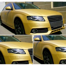 NewL Car Matte Gold Vinyl Wrap Film Stickers and Decals Foil Bubble Free Decoration DIY Motorcycle Automobiles Auto Accessories (30cm x 150cm)
