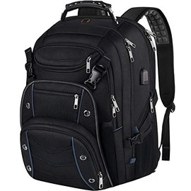 18.4 Laptop Backpack for Men, 55L Extra Large Gaming Laptops Backpack with USB Charger Port,TSA Friendly Flight Approved and RFID Anti-Theft Pocket