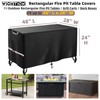 WICKTICK Rectangular Gas Fire Pit Table Cover 48 x 28