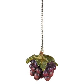 Touch of Class Harves Metal Fan Pull | Resin Grape Chain Decor for Ceiling Lighting | Tuscan Style Decor for Bedroom kitchen