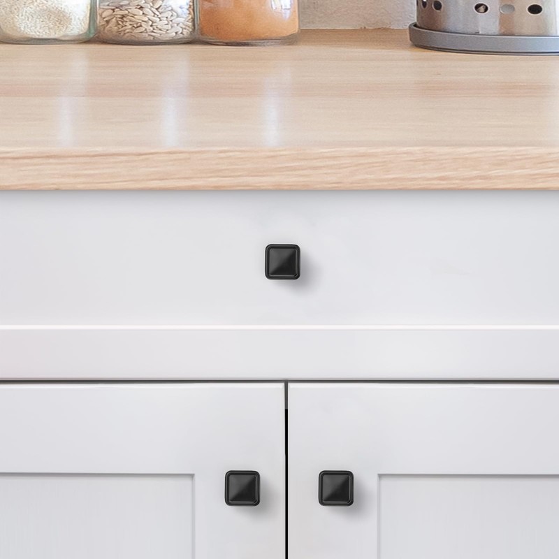 Ravinte Hardware 10 Pack Matte Black Cabinet Knobs Single Hole