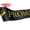 Prom Court Sashes Set of 6, Black and Gold Glitter