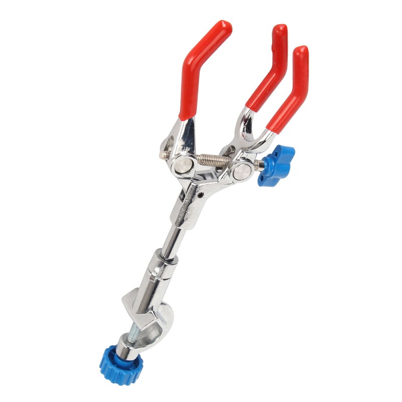 3 Prong Lab Clamp with Rubber Coating Pressure Adjustment 3