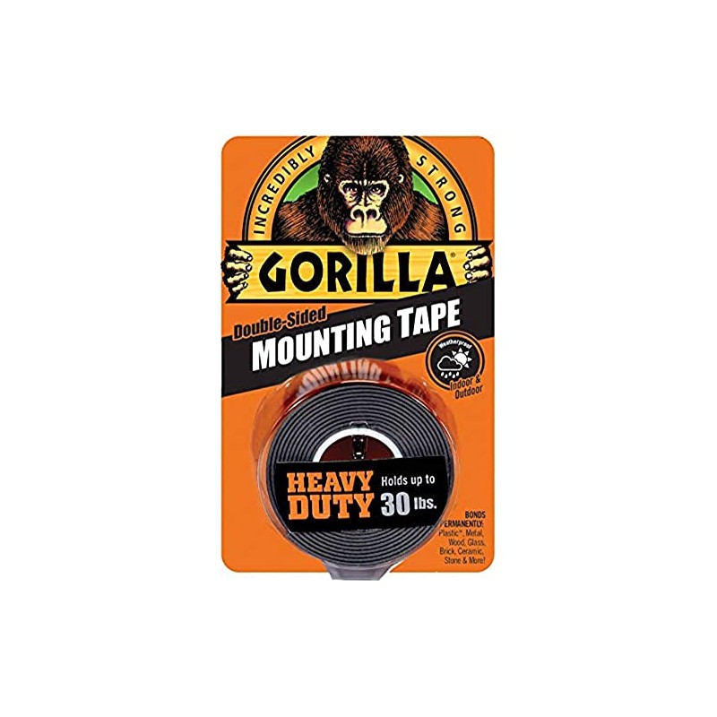 Gorilla Glue Gorilla Double-Sided Heavy Duty Mounting Tape 1"X60"-Black