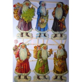 Glanzbilder Christmas Santa Claus EF 7305 Wafer Posia Pictures Scrapbook Decoration GWI 474
