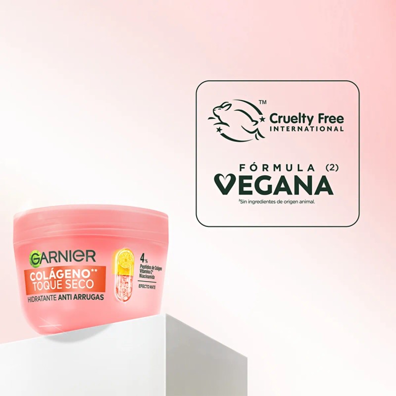 Gel Hidratante Toque Seco Antiarrugas Con Colágeno 85g Garnier