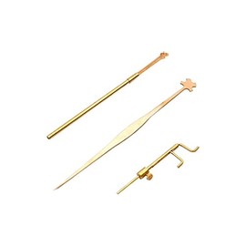 Liyafy Violin Luthier Install Repair Tool Kit Sound Post Gauge & Retriever Clip & Setter Brass