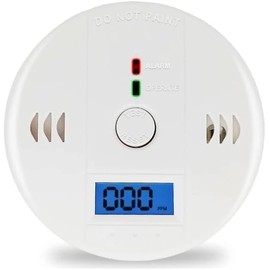 Evaporative 2025 Upgraded Carbon Monoxide Detector Battery Operated, Portable Co Alarm for Home Bedroom Travel White (1-Pack)