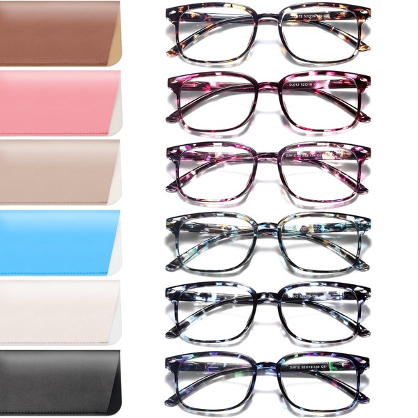 NOVIVON 6 Pack Reading Glasses Blue Light Blocking for Women