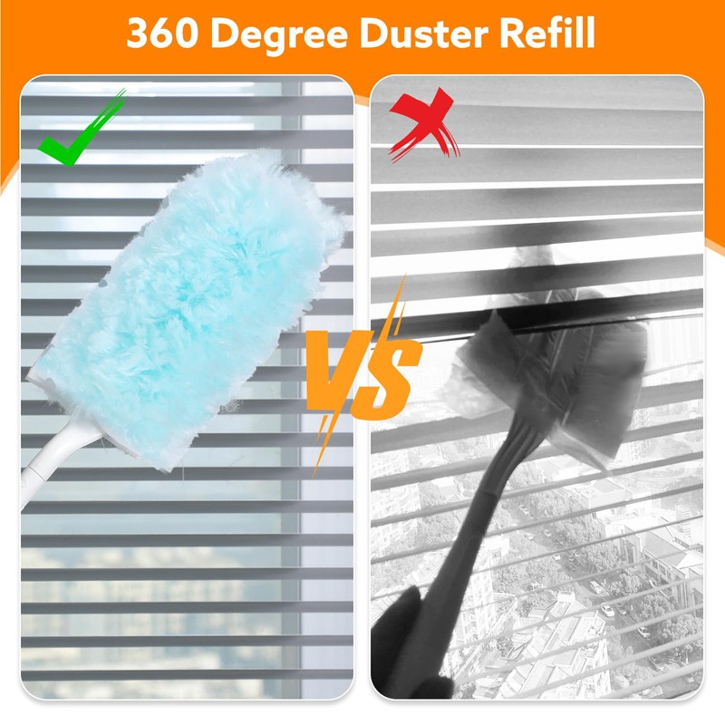 15 PCS Duster Refills Kit Compatible with Flash Dust Magnet,