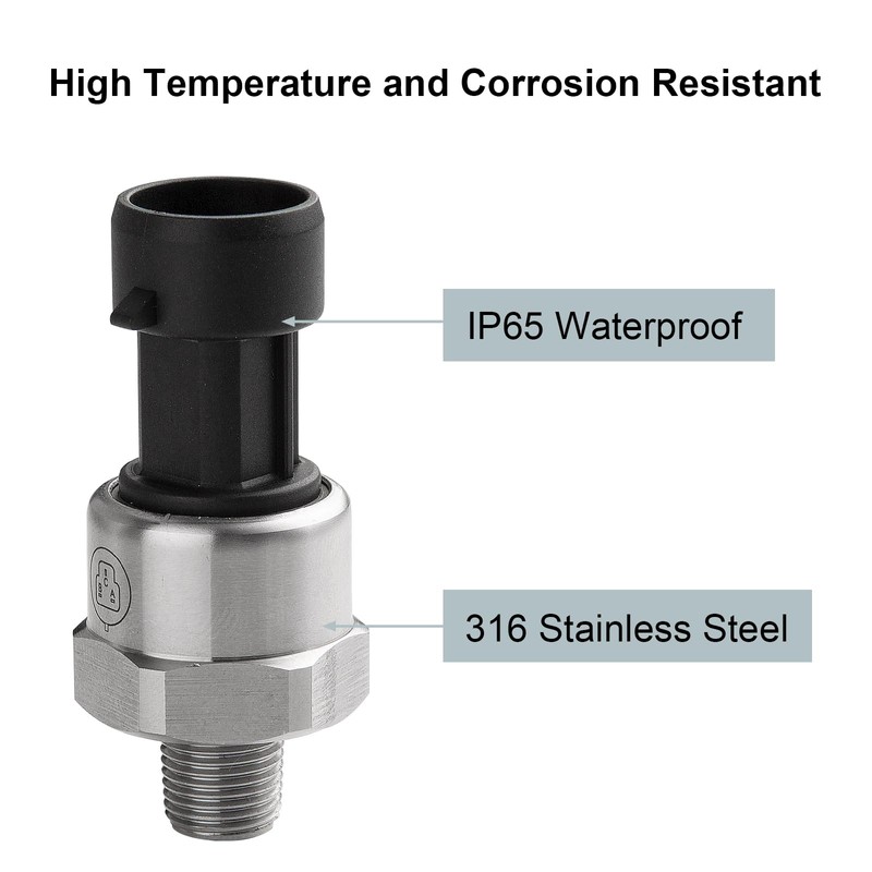 Ronybuy 150 Psi Fuel Oil Pressure Transducer Sensor Sender 1/8"