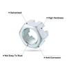 uxcell 2Sets Trailer Nut Kit, Carbon Steel 1"-14 Hex Castle