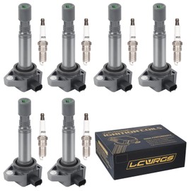 Set of 6 Ignition Coil Pack and Spark Plugs Fits for Honda Pilot Ridgeline Acura RDX ZDX 2009 2010 2011 2012 2013 2014 2015 3.5 V6 Replaces# UF624
