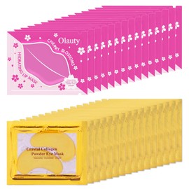 Eakroo 30 Pares De Mascarillas Labiales Y Parches Para El Contorno De Ojos, Mascarilla De Colágeno Cristalino Para Ojos Hinchados, Nutre Eficazmente  