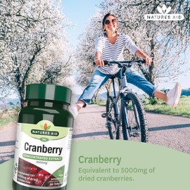 Natures Aid Cranberry 200mg – High Strength Tablets – Supports Urinary Tract Health & Immune System – Antioxidant Protection – Vegan, Gluten Free – 90 Tablets – Food Supplement