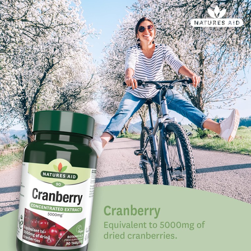 Natures Aid Cranberry 200mg – High Strength Tablets – Supports