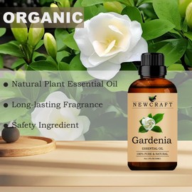Gardenia Essential Oils Organic, 30ML 100% Pure and Natural Gardenia Essential Oil with Dropper for Aromatherapy Diffuser - Gardenia/1 Fl Oz