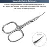 CGBE Cuticle Scissors Extra Fine Curved Blade, Super Slim Manicure