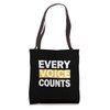 EVERY VOICE COUNTS Bold typography Tote Bag