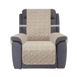 Ameritex Waterproof Nonslip Recliner Cover Christmas Decor Stay in Place, Dog Couch Recliner Cover Furniture Protector for Pets and Kids (Beige, 30'')