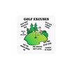 Golf Excuses - Funny Novelty Glossy Square Hardboard Coaster 9